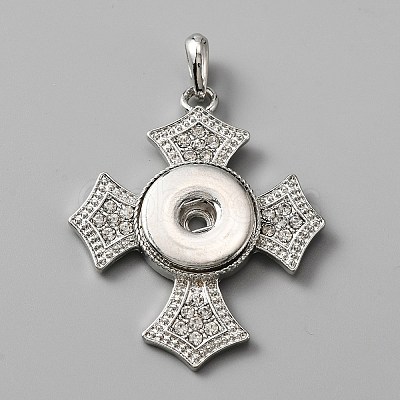 Alloy Rhinestone Hang Snap Base Pendants FIND-WH0145-68A-1
