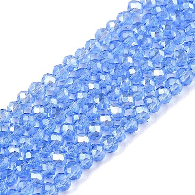 Electroplate Glass Beads Strands EGLA-A044-T2mm-A14-1