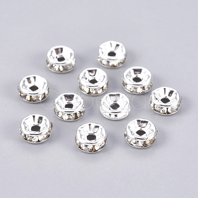 Brass Grade A Crystal Rhinestone Beads X-RB-A003-6MM-S-1