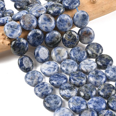 Natural Blue Spot Jasper Beads Strands G-L648-B08-15mm-1