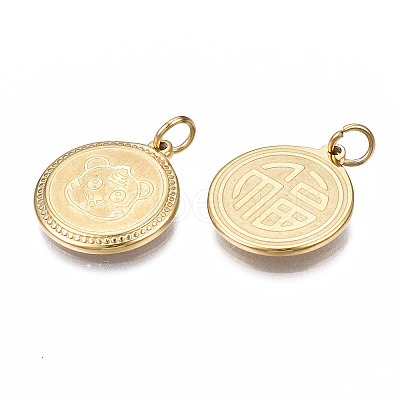 Ion Plating(IP) 304 Stainless Steel Pendants LS-STAS-N097-225LG-1