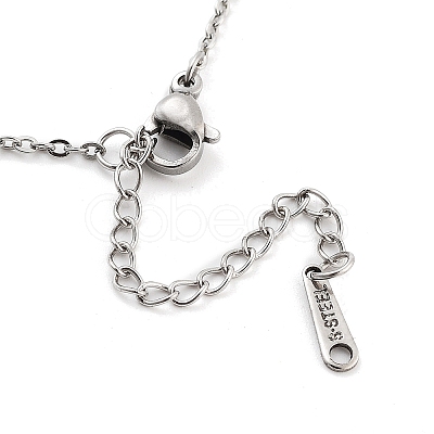 Non-Tarnish 304 Stainless Steel Pendant Necklaces NJEW-P306-03P-1