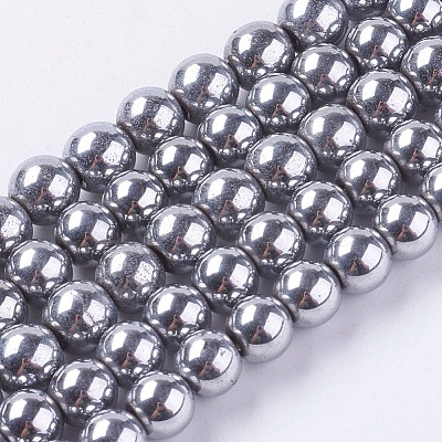 Synthetic Magnetic Hematite Beads Strands G-H1097-1-1