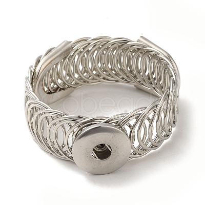 Adjustable Brass Snap Bracelet Making X-BJEW-R037-11-1