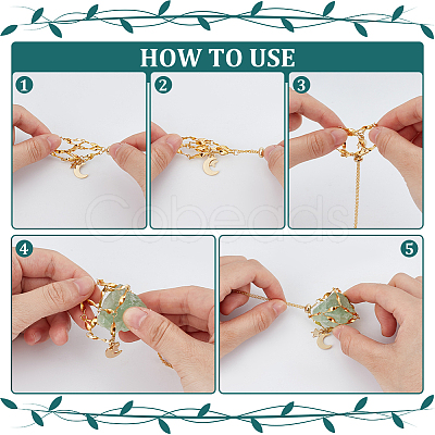 3Pcs Brass Cable Chains Macrame Pouch Necklaces NJEW-WR00006-1
