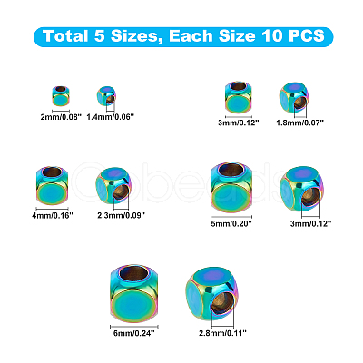 PVD Vacuum Plating 304 Stainless Steel Spacer Beads STAS-UN0019-81M-1