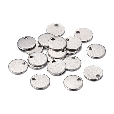 Non-Tarnish 201 Stainless Steel Charms STAS-F255-043P-8mm-1