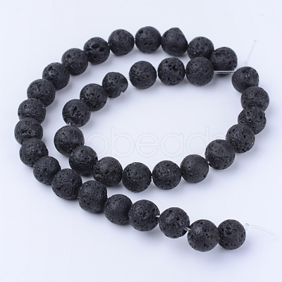 Natural Lava Rock Beads Strands X-G-Q462-4mm-24-1