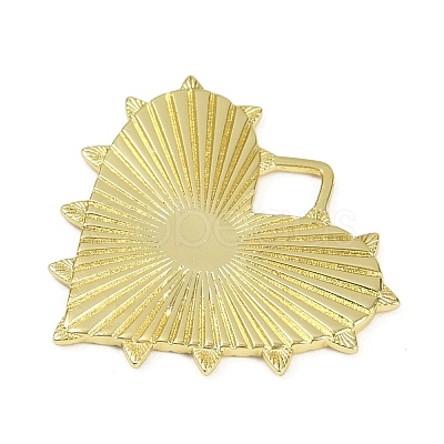 Textured Brass Pendants KK-M322-19G-1