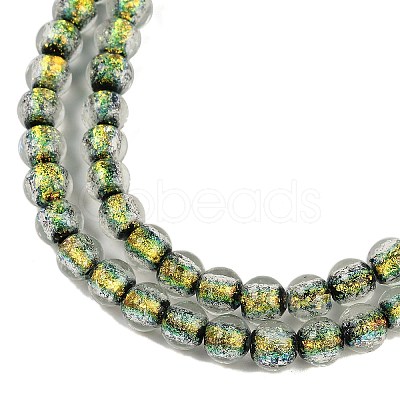Handmade Foil Lampwork Beads Strands FOIL-K003-06A-11-1