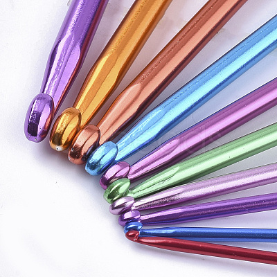 Aluminum Crochet Hooks Needles TOOL-S011-04-1
