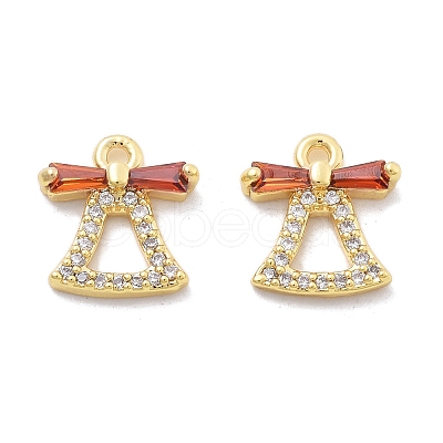 Brass Micro Pave Cubic Zirconia Pendants KK-B134-37G-1