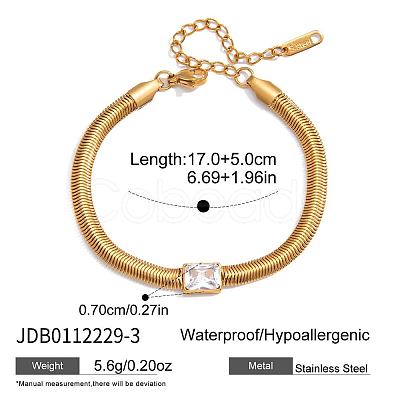 304 Stainless Steel Snake Chains Bracelets WGDC39C-03-1