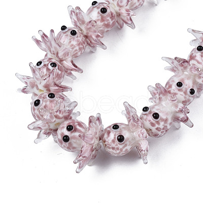 Handmade Bumpy Lampwork Beads Strands LAMP-N021-37E-1