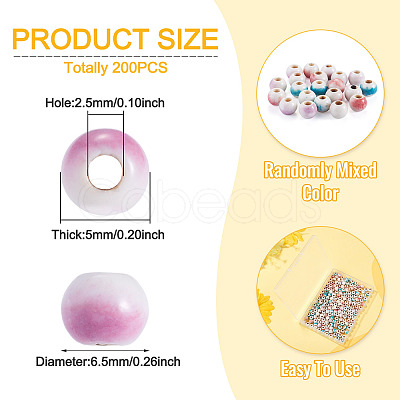 200Pcs Handmade Porcelain Beads PORC-TA0001-61B-1