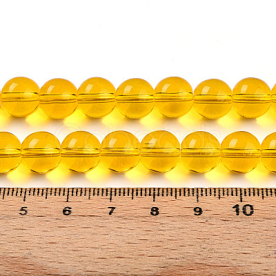 Transparent Glass Beads Strands GLAA-T032-T10mm-24-1