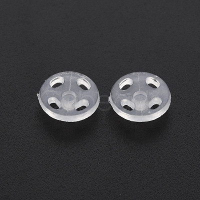 Transparent Resin Snap Fasteners BUTT-N018-008-01-1