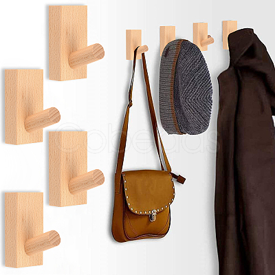 Wood Clothes Hanger Hook AJEW-WH0182-93B-1