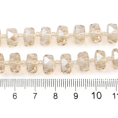 Transparent Electroplate Glass Beads Strands EGLA-P062-01A-PL03-1