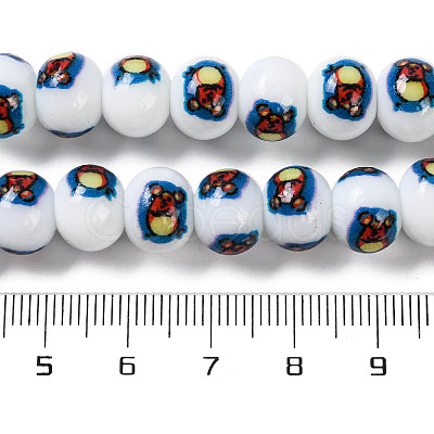 Printing Glass Beads for Necklaces Bracelets Making GLAA-B020-02A-09-1