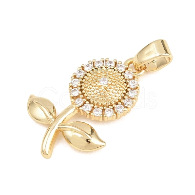 Valentine's Day Brass Micro Pave Clear Cubic Zirconia Pendants KK-D258-07G-07-1