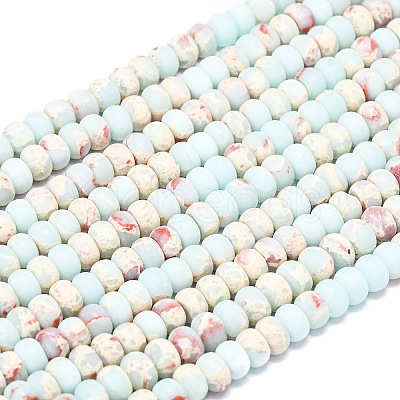 Synthetic ShouShan Stone Beads Strands G-P575-A51-6x4mm-1