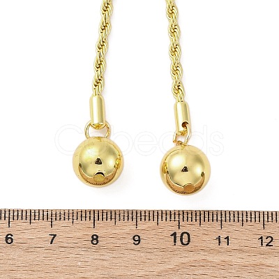Round Brass Slider Lariat Necklaces for Women NJEW-G162-05G-1
