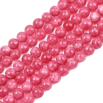Dyed Natural White Jade Beads Strands GG-CBAD029-A10-6mm-1
