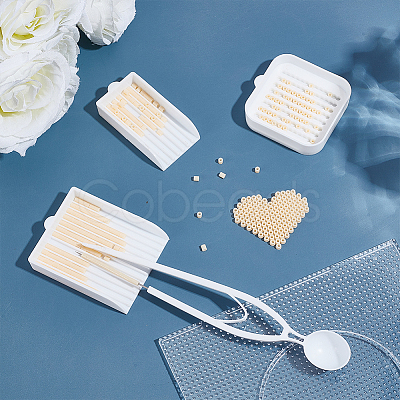1Pc Plastic with Iron Tweezers TOOL-WH0155-238B-1