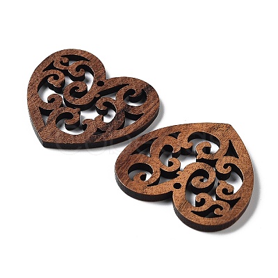 Walnut Wood Laser Cut Pendants WOOD-Q051-05H-1