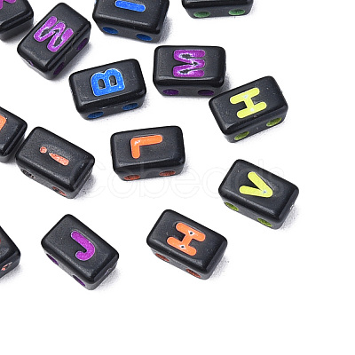 Opaque Black Acrylic Connector Charms MACR-N012-20-1