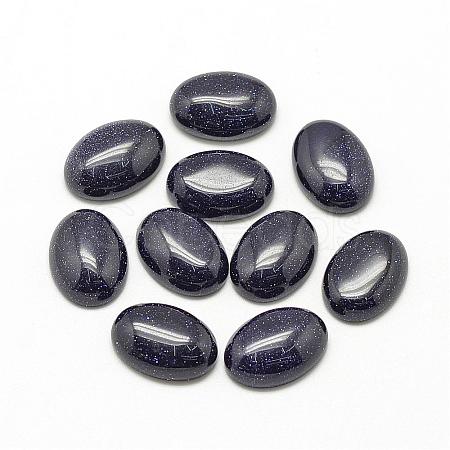 Synthetic Blue Goldstone Cabochons G-R415-13x18-34-1