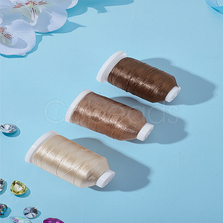 3 Rolls 3 Colors Nylon Thread NWIR-LP0001-05C-1