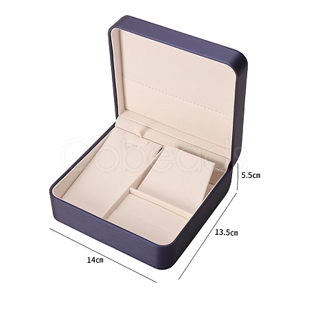 Imitation Leather Jewelry Set Storage Boxes PW-WG60179-03-1