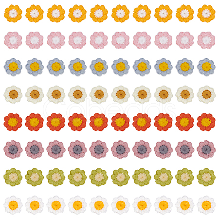 80Pcs 8 Colors Polyester Ornament Accessories DIY-FG0005-47-1