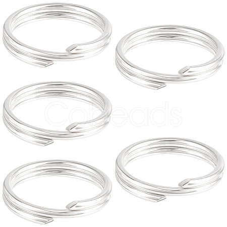 5Pcs 925 Sterling Silver Split Jump Rings STER-BBC0009-45C-1