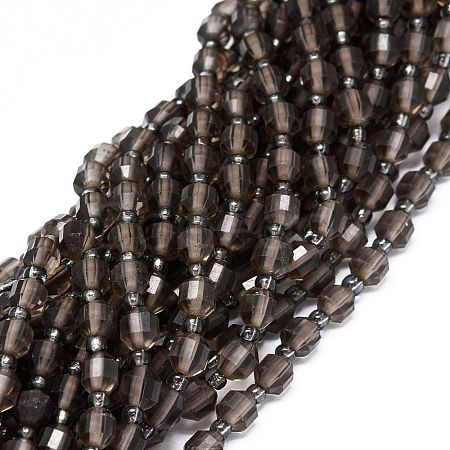 Natural Smoky Quartz Beads Strands G-O201B-37-1