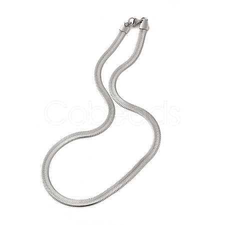 Non-Tarnish Unisex 304 Stainless Steel Herringbone Chains Necklaces NJEW-L173-011-P-1