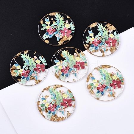 Transparent Epoxy Resin Pendants KY-S163-138-1