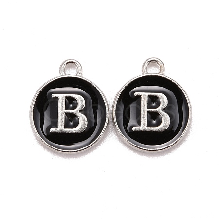 Platinum Plated Alloy Charms ENAM-S118-02B-P-1