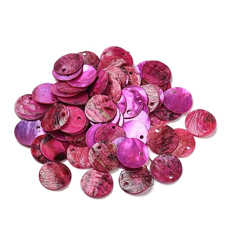 Spray Painted Natural Akoya Shell Charms LS-SHEL-F007-15A-08-1