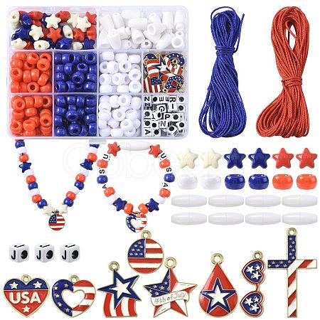 Independence Day DIY Necklaces/Bracelets Making Kits DIY-FS0009-70-1