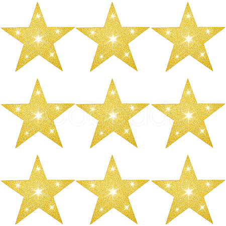 60Pcs Paper Glitter Star Wall Decoration AJEW-SP0001-17A-1