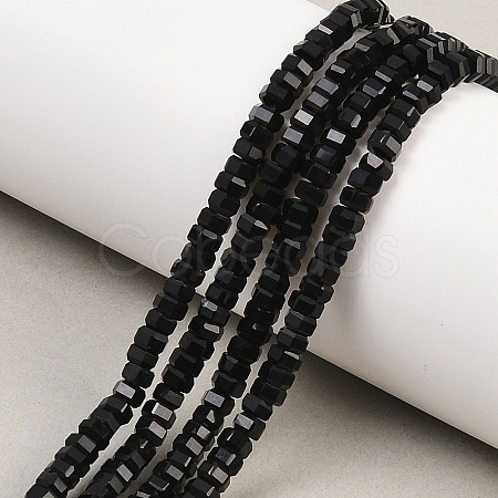 Natural Black Onyx Beads Strands G-G345-C37-2x4mm-1