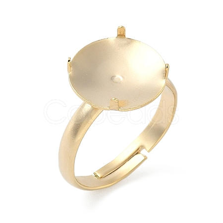 Adjustable Brass 4 Prong Ring Settings KK-K414-04C-G-1