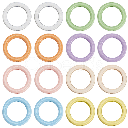 32Pcs 8 Colors Baking Paint Alloy Bead Frame FIND-SP0004-50C-1