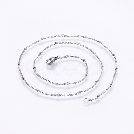 Non-Tarnish 304 Stainless Steel Curb Chain Necklaces NJEW-O102-21P-1