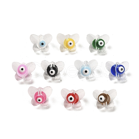 Transparent Glass Enamel Beads GLAA-C029-01A-1