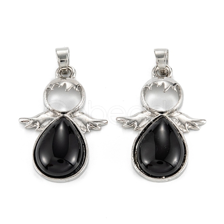 Synthetic Black Stone Pendants G-H180-09P-1