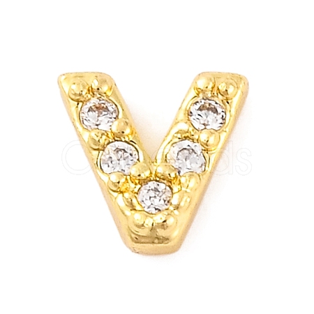 Rack Plating Brass Micro Pave Cubic Zirconia Cabochons KK-F874-04G-V-1